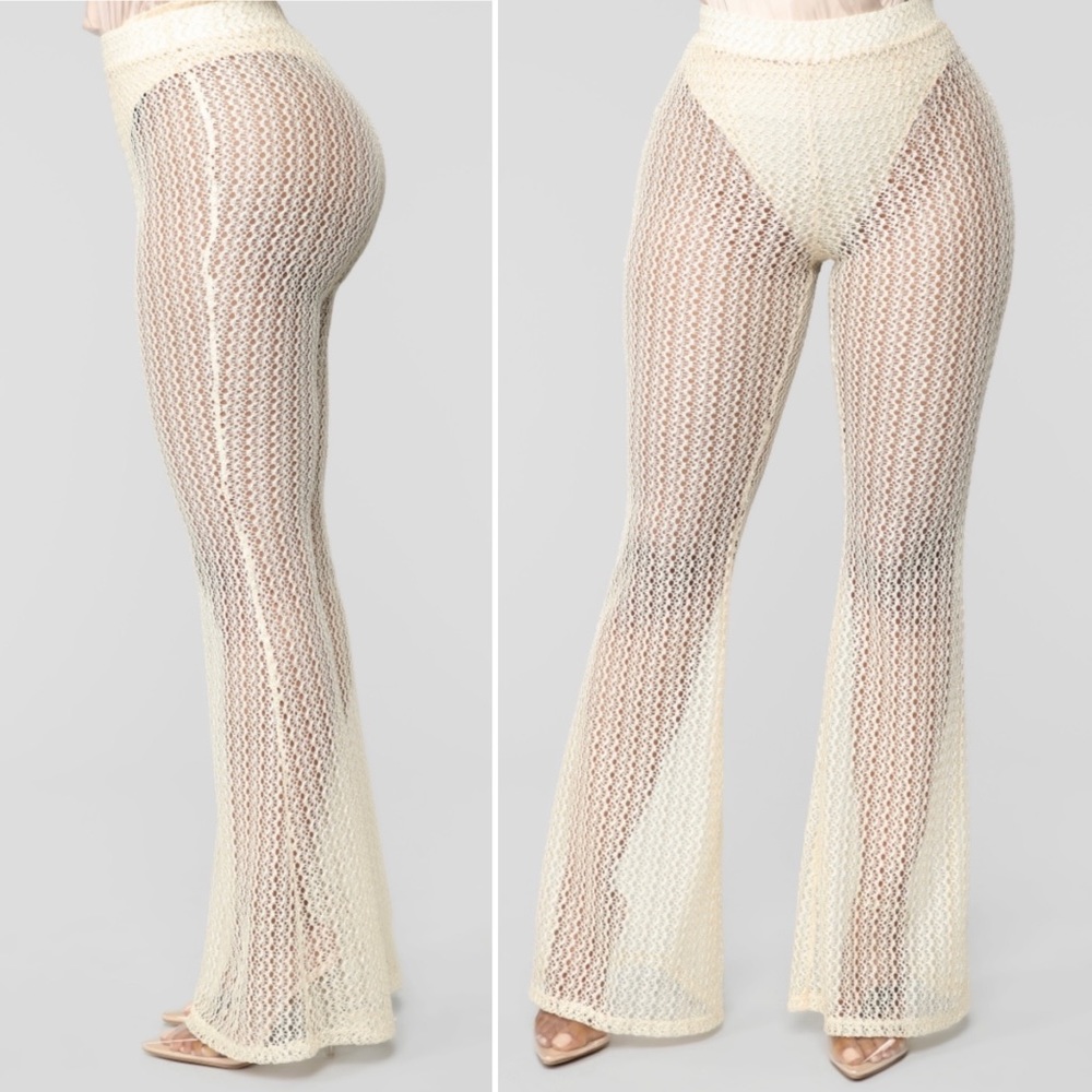Crochet Cover Flare Leg Pants
